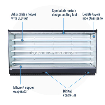 gekoelde multi-deck open display chiller koelkast